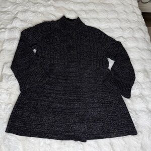 Style & Co. Black & Grey Button Down Sweater